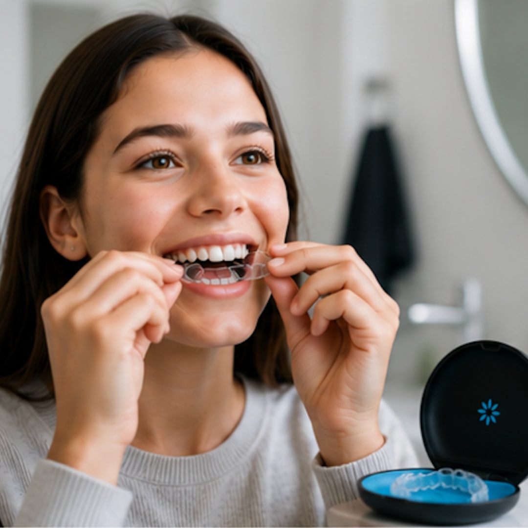 Adelaide Orthodontists | Patient beginning Invisalign treatment journey