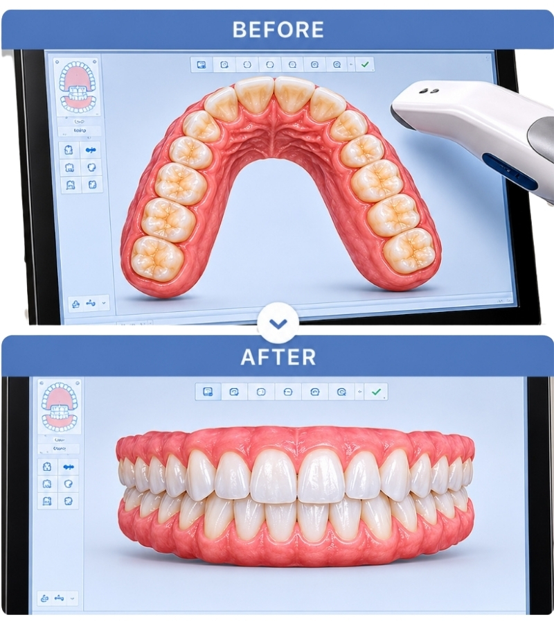 Here at Adelaide Orthodontists we us modern intra-oral scanning technology in Adelaide